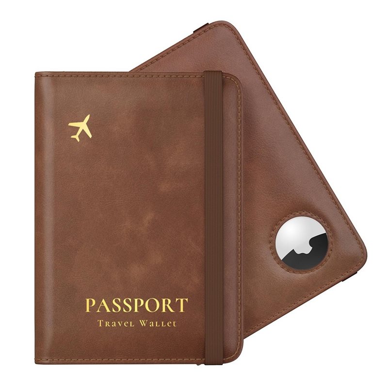 Airtag Holder Case - ABRT-Porta passaporto con blocco RFID per