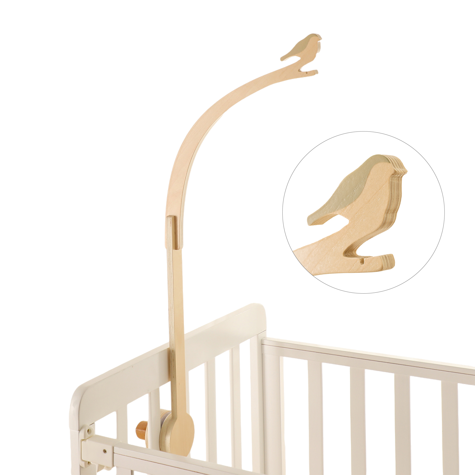 Phone Accessories Hanger - Baby wood Little Birdie Bed Bell