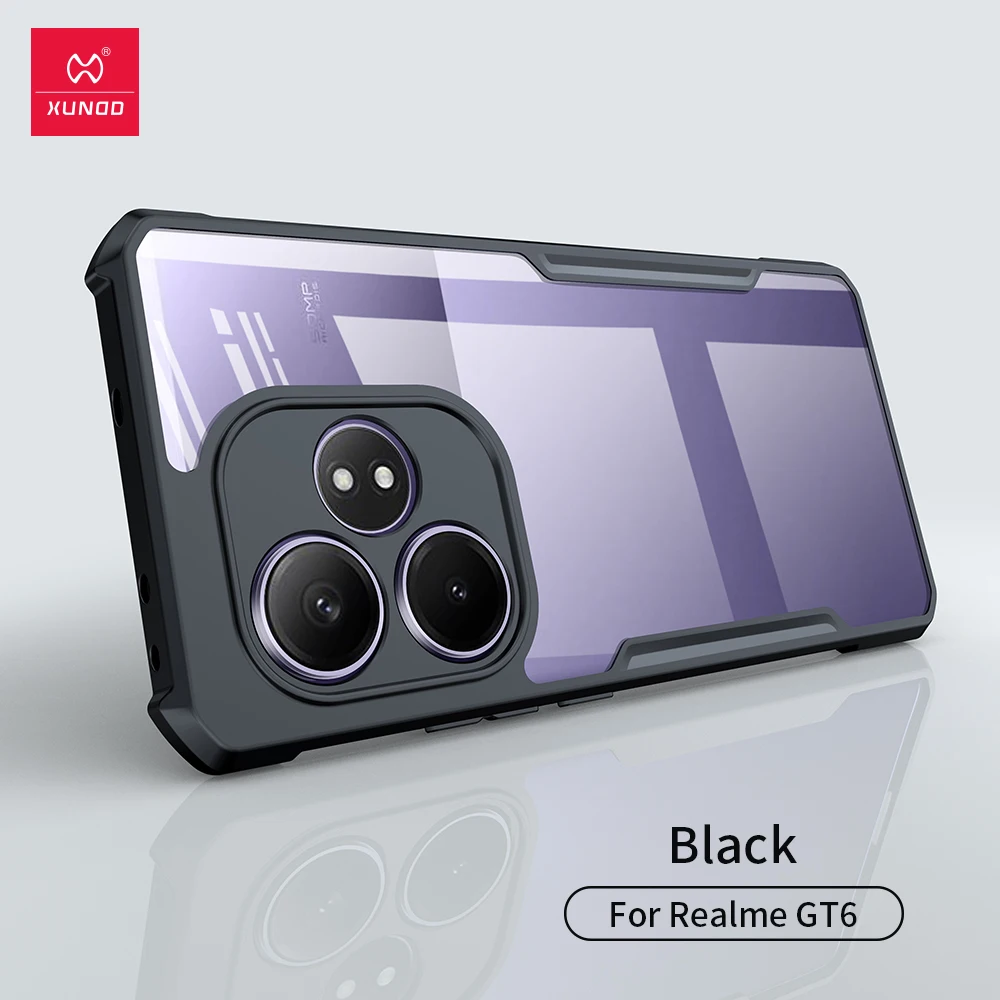 Realme Gt 6 - Custodia XUNDD antiurto trasparente in PC+TPU