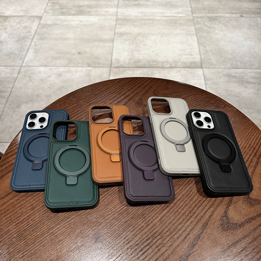 Phone Accessories Ring - Custodia Magnetica in Pelle PU per